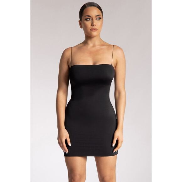 Meshki Mia Thin Strap Bodycon Mini Dress - S - Black - Picture 1 of 5